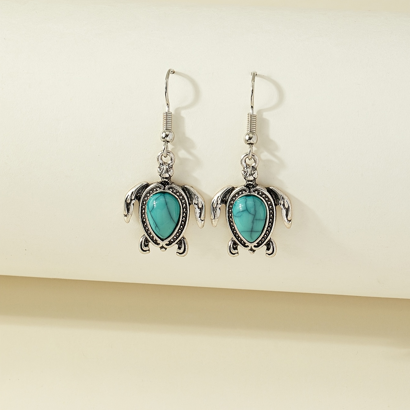 Vintage Punk Turtle Stud Earrings Zinc Alloy & Resin Retro